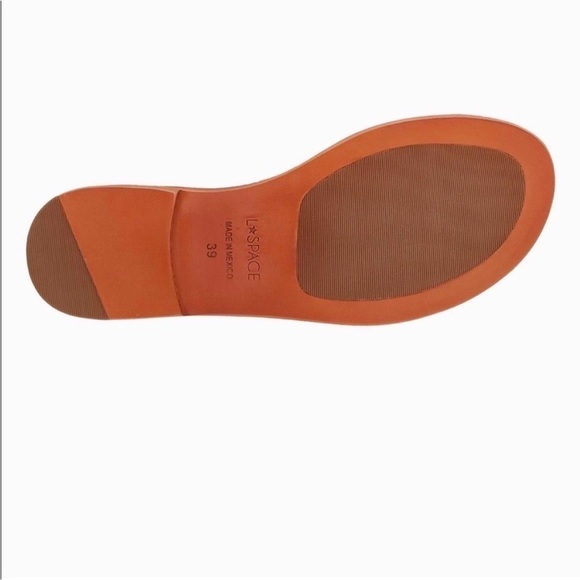L*Space toe loop British Tan leather Sandals NWOB size 37 - Picture 10 of 10